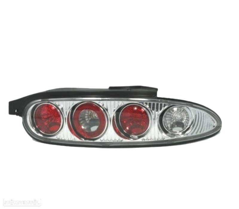 FAROLINS TRASEIROS MAZDA MX 3 90-98 CROMADO - 2