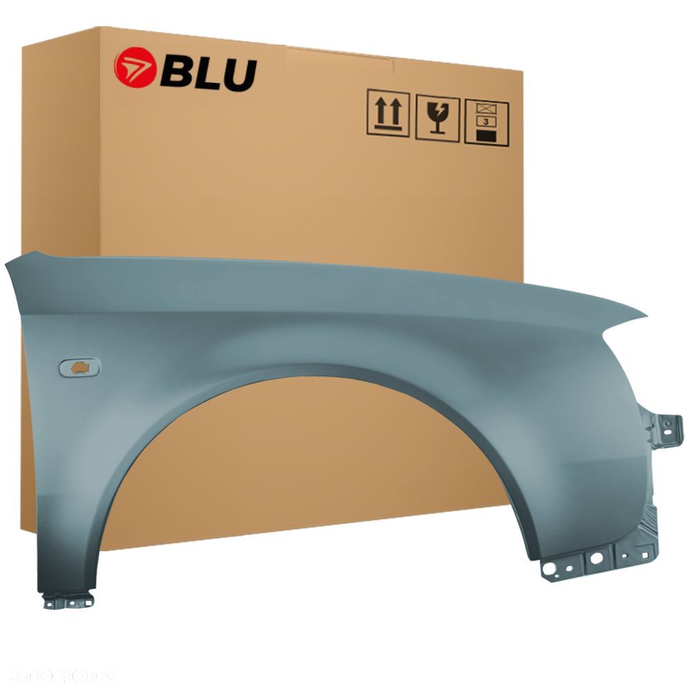 BLU Błotnik AUDI A6 C5 LX7Z prawy srebrny 97-01 przód DelphinGrau - 1