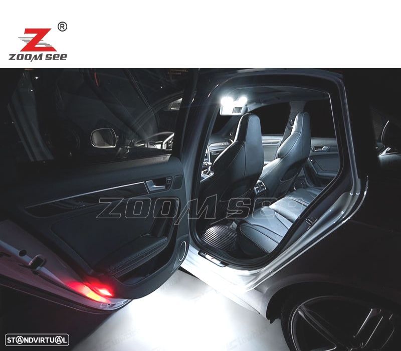 KIT COMPLETO DE 20 LÂMPADAS LED INTERIOR PARA AUDI A4 S4 B8 QUATTRO AVANT - 4