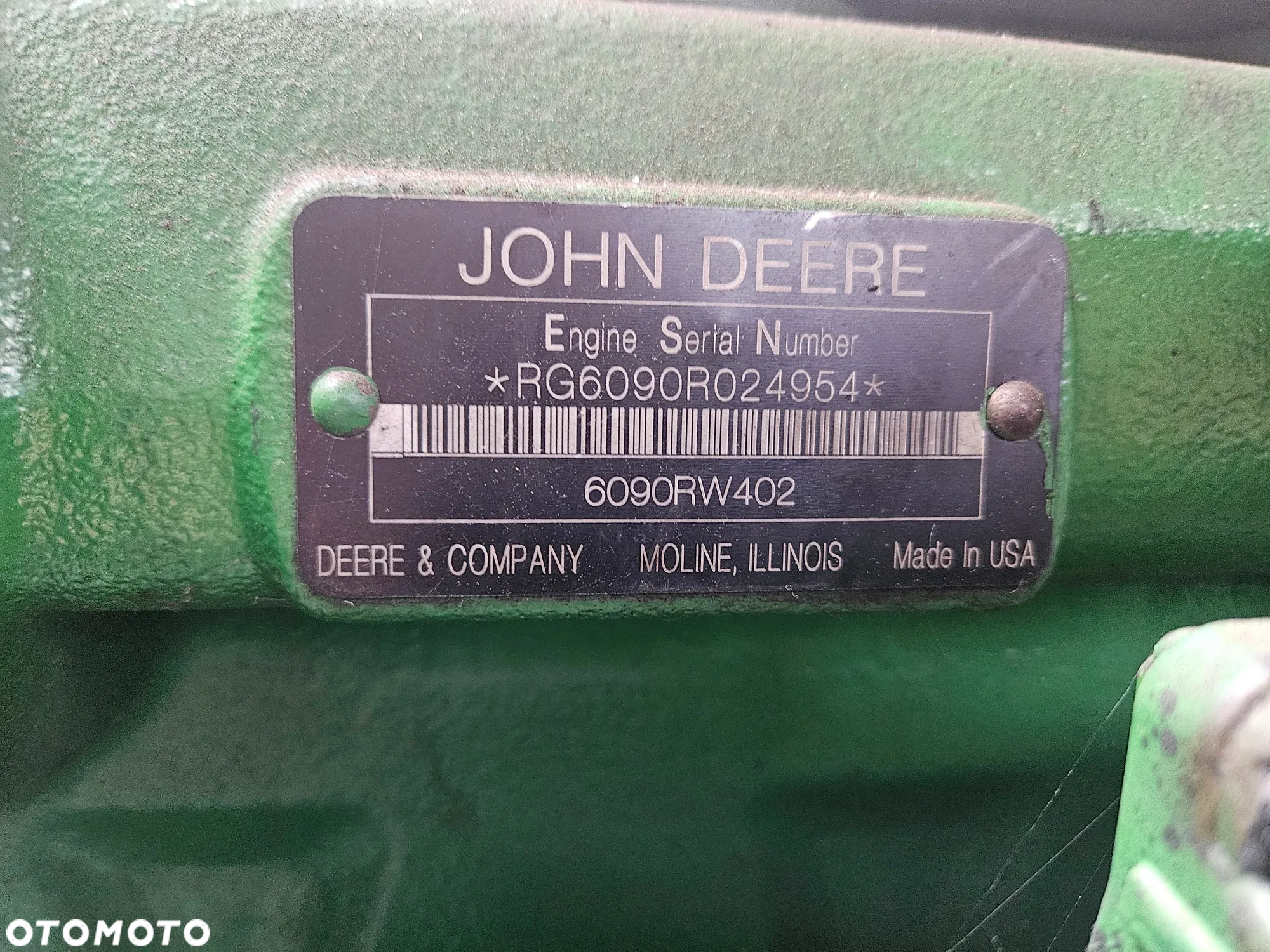 BLOK WAŁ MISA JOHN DEERE 7280R 6090 6090RW402 R573055 R526042 R527981 RE565972 RE310756 - 2