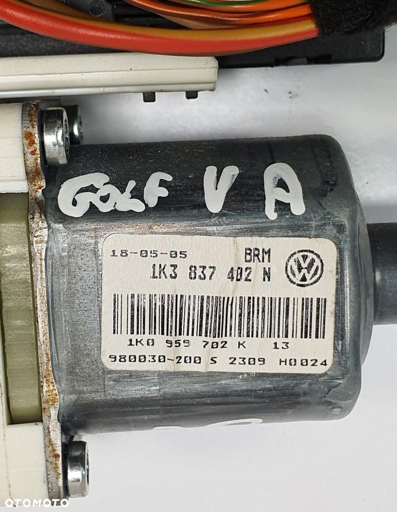 SILNICZEK SZYBY PRAWY PRZÓD VW GOLF V 1K3837402N 1K0959792G - 3