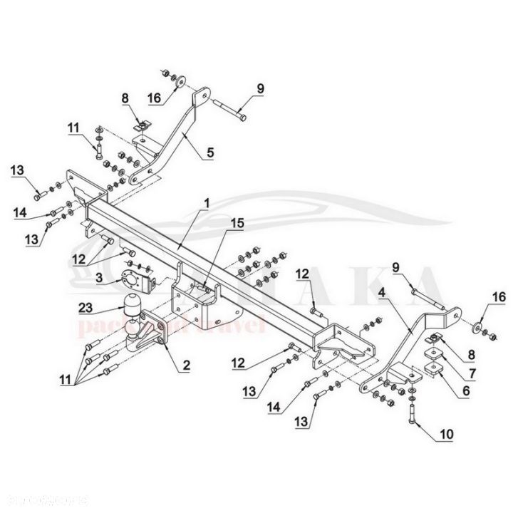 Hak Holowniczy Odkręcany Do Fiat Ducato L1, L2, L3 Furgon, Bus 2011-2014 - 4