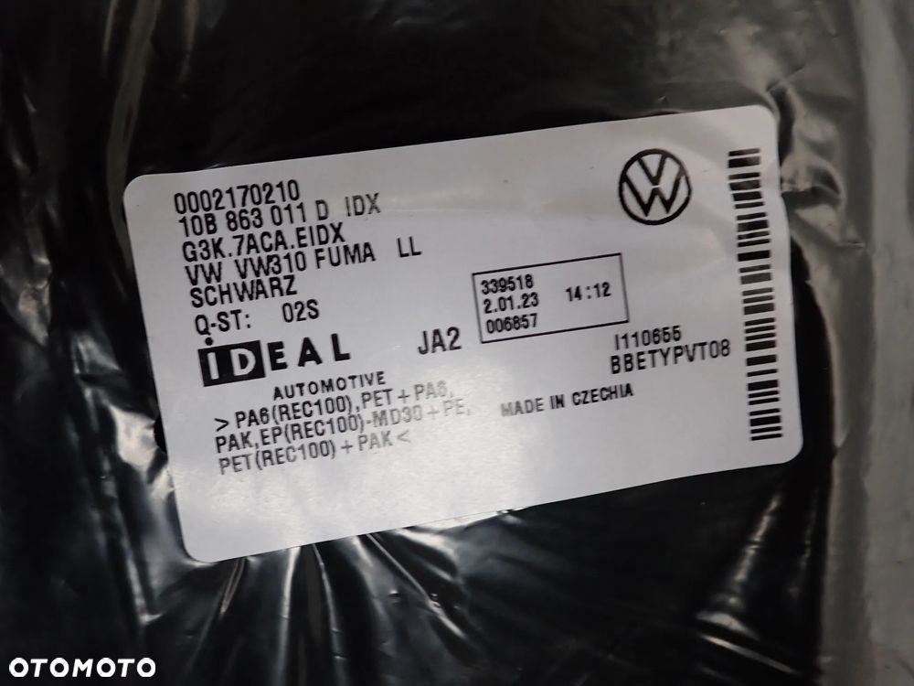 DYWANIKI WELUROWE PRZÓD TYŁ VW ID.4 ORYGINAŁ 10B863011D RADOM - 3