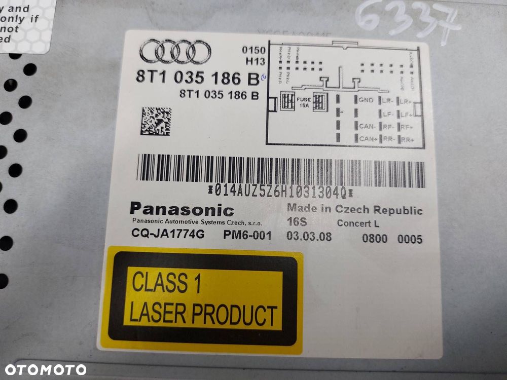 RADIO ODTWARZACZ AUDI A4 B8 8T1035186B - 2
