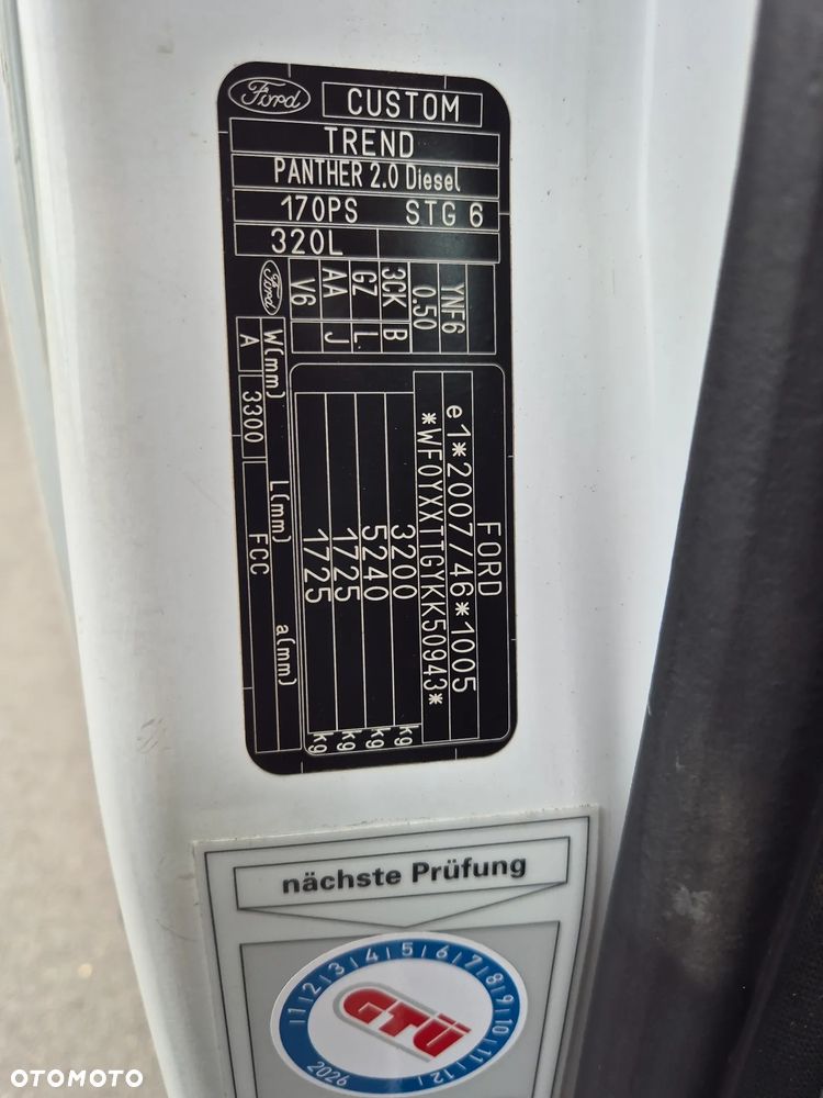Ford Custom 170KM,H2L2,1 właściciel,Klima,Webasto,Kamera,Zabudowa,Hak - 28
