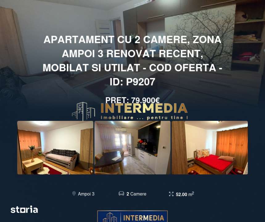 Apartament cu 2 camere, zona Ampoi 3 renovat recent, mobilat si utilat — fotografia 1