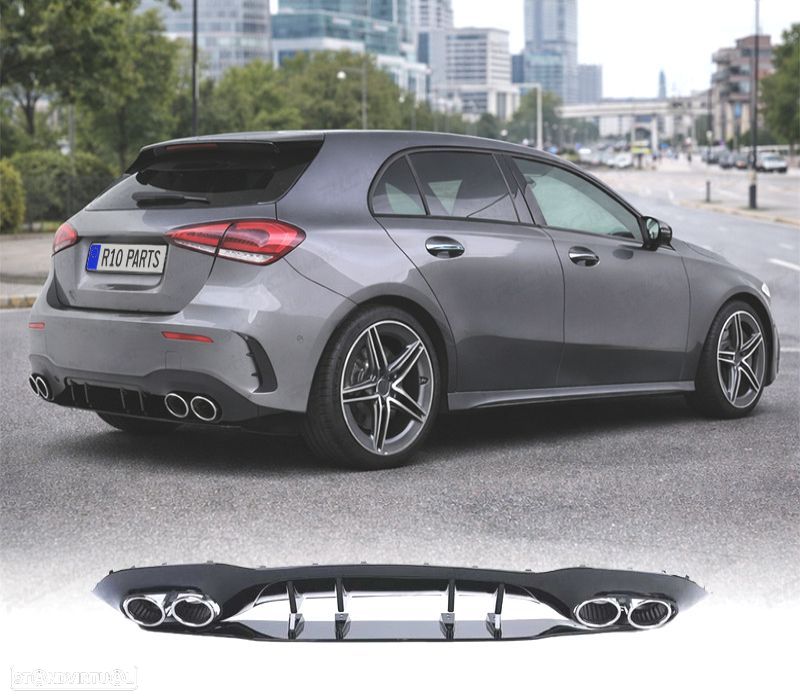 DIFUSOR MERCEDES CLASE A W177 18- LOOK AMG A45 + PONTEIRAS ESCAPE - 1