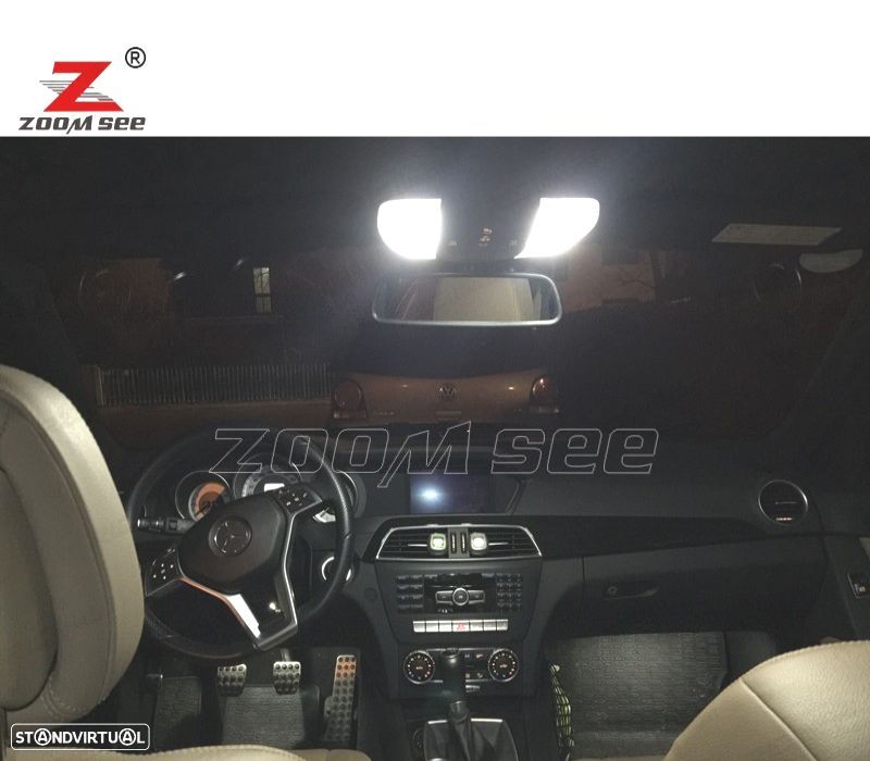 KIT COMPLETO DE 26 LÂMPADAS LED INTERIOR PARA MERCEDES E CLASE S212 ESTATE WAGON E200 E250 E300 E35 - 6