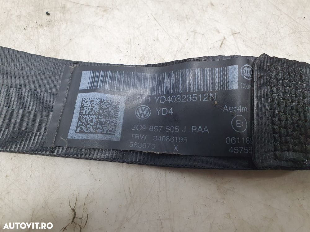 Centura siguranta spate 3c9857805j Volkswagen VW Passat B7 [2010 - 20 - 2