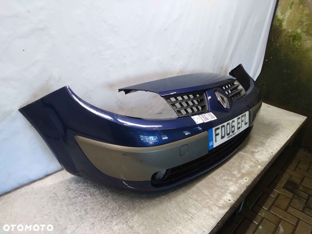 ^ ZDERZAK PRZÓD PRZEDNI DO RENAULT SCENIC II 2 GRANATOWY GRANAT HALOGENY NV432 - 4