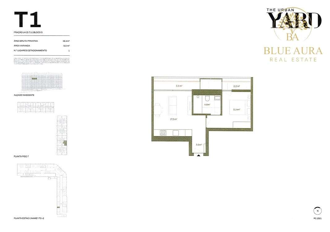 Apartamento T1 Novo em Condomínio Privado com Varanda - Grande imagem: 5/6