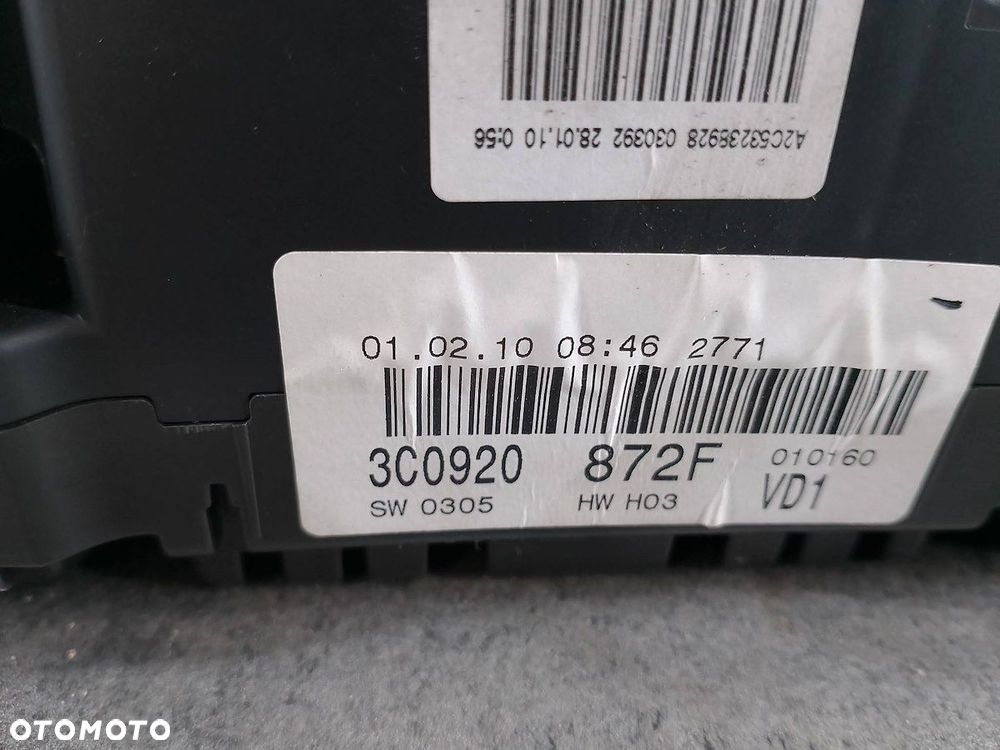 LICZNIK VW PASSAT B6 3C0920872F 1.8 TSI - 6