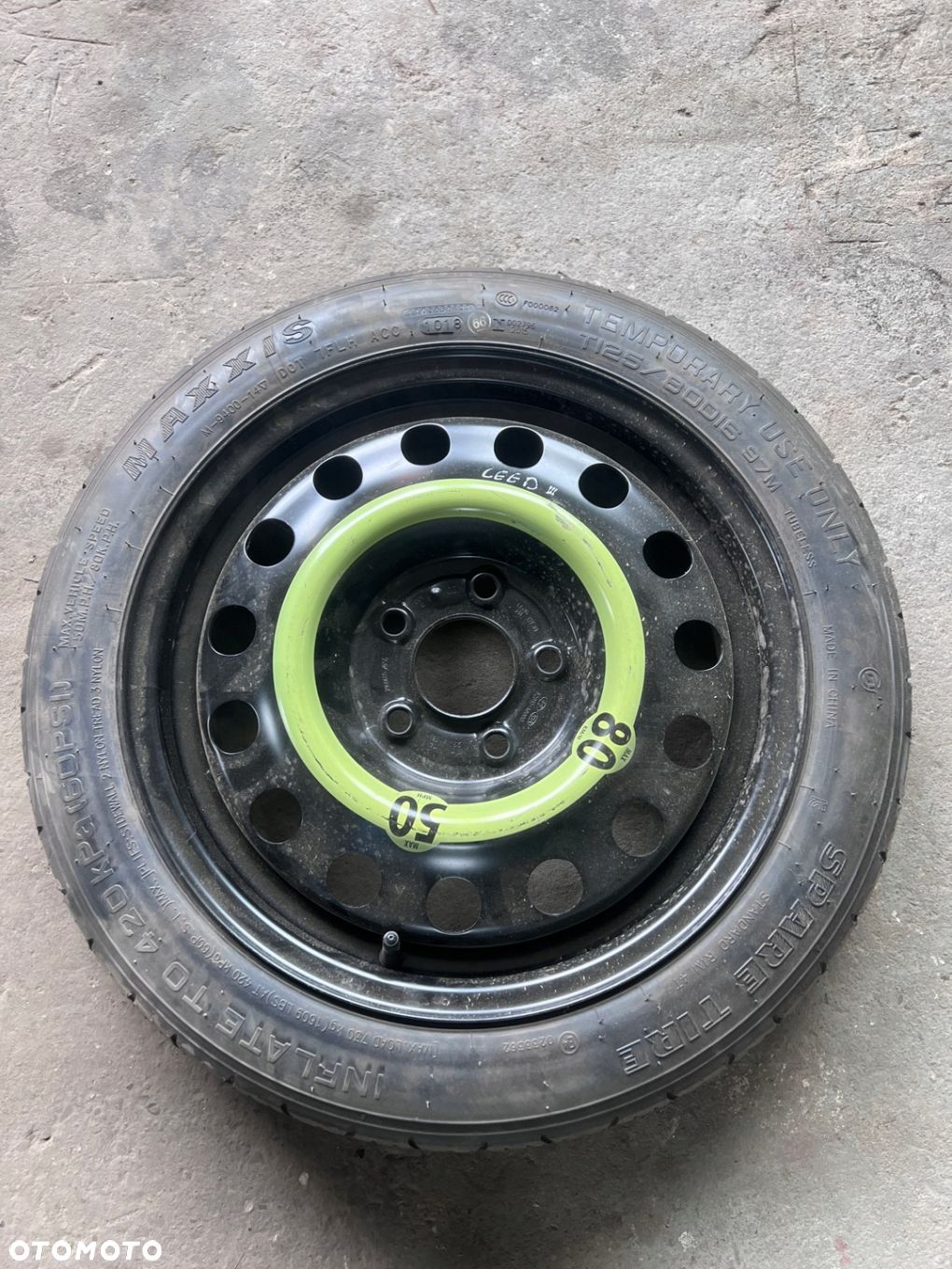 KIA CEED HYUNDAI I30 II 12-18 KOŁO DOJAZDOWE 16 5X114,3 - 1