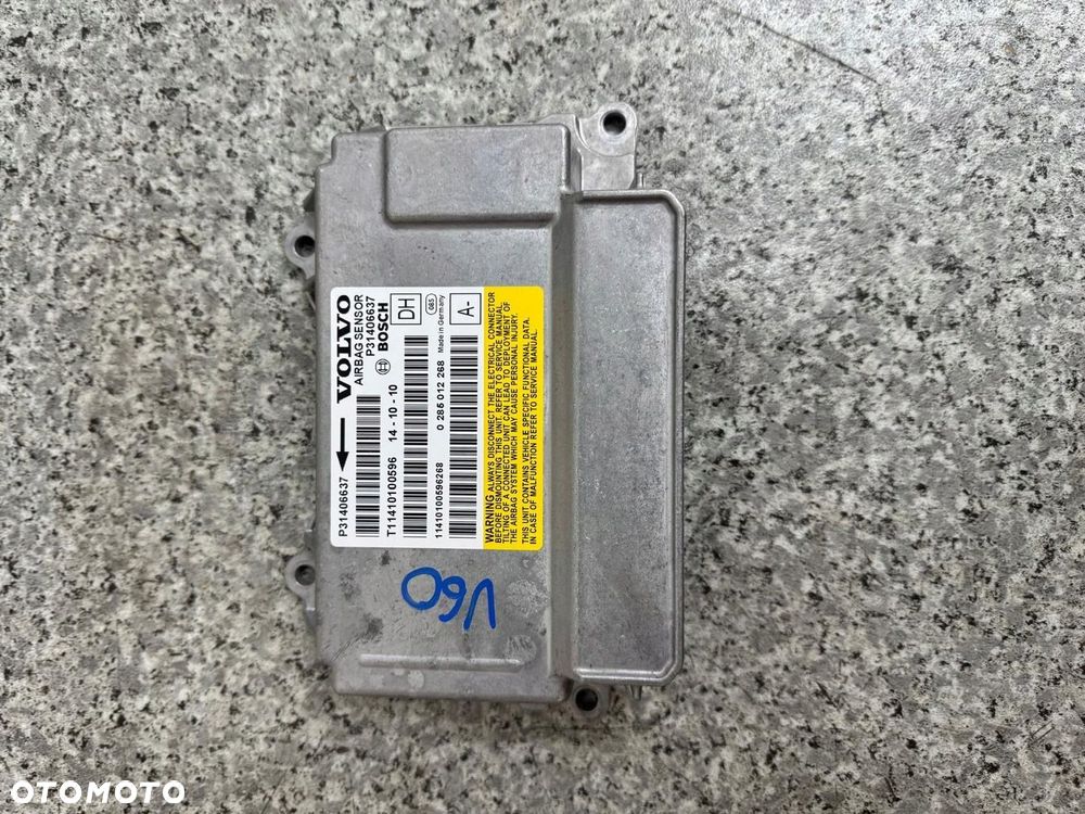 MODUŁ SENSOR PODUSZEK AIRBAG VOLVO V60 S60 II 2013-2018 31406637