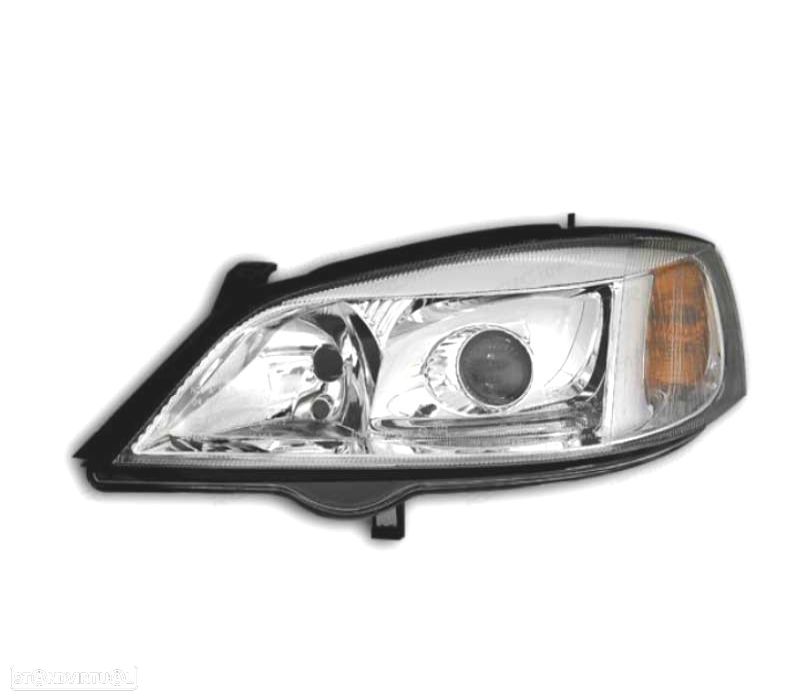 FARÓIS XENON OPEL ASTRA G 97-04 FUNDO CROMADO - 3