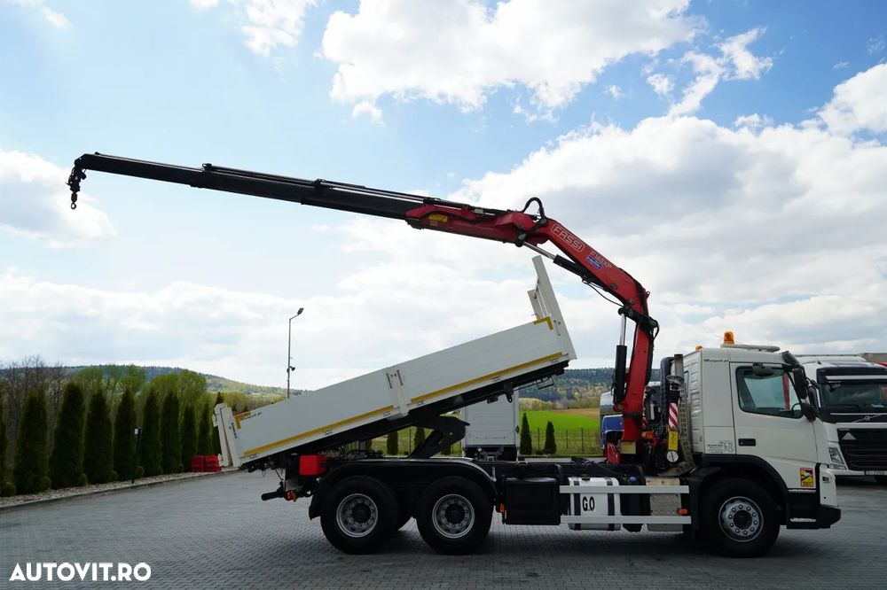 Volvo FMX 370 / 6X4 / TIPPER + FASSI F165XP HDS / MAX. CAPACITATE DE RIDICARE 5200 KG / COMANDĂ RADIO / HAYON LATERAL HIDRAULIC - 5