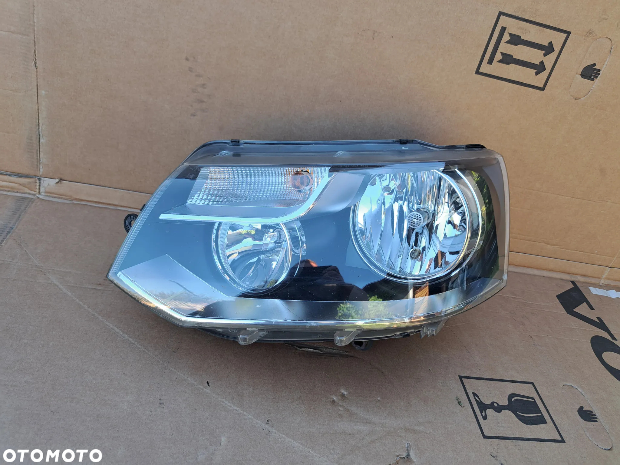 Lampa przednia lewa VW T5 T-5 Lift 7E1941015J Reflektor lewy przód przedni halogenowy podwójny VW T5 Lift 7E1941015J - 3