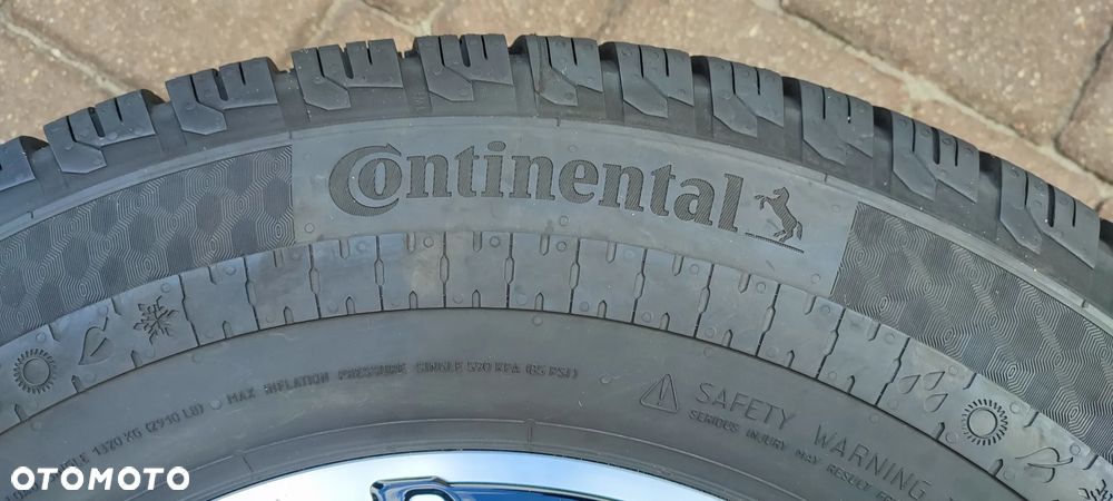 Koła Całoroczne Felgi Aluminiowe Oryg. Fiat Ducato Maxi Peugeot Boxer Citroen Jumper 16 cali 5x130 Ø78,1mm Et68 Continental 225/75/16 2025r Idealne !! Starogard Gdański - Wysyłka - 14