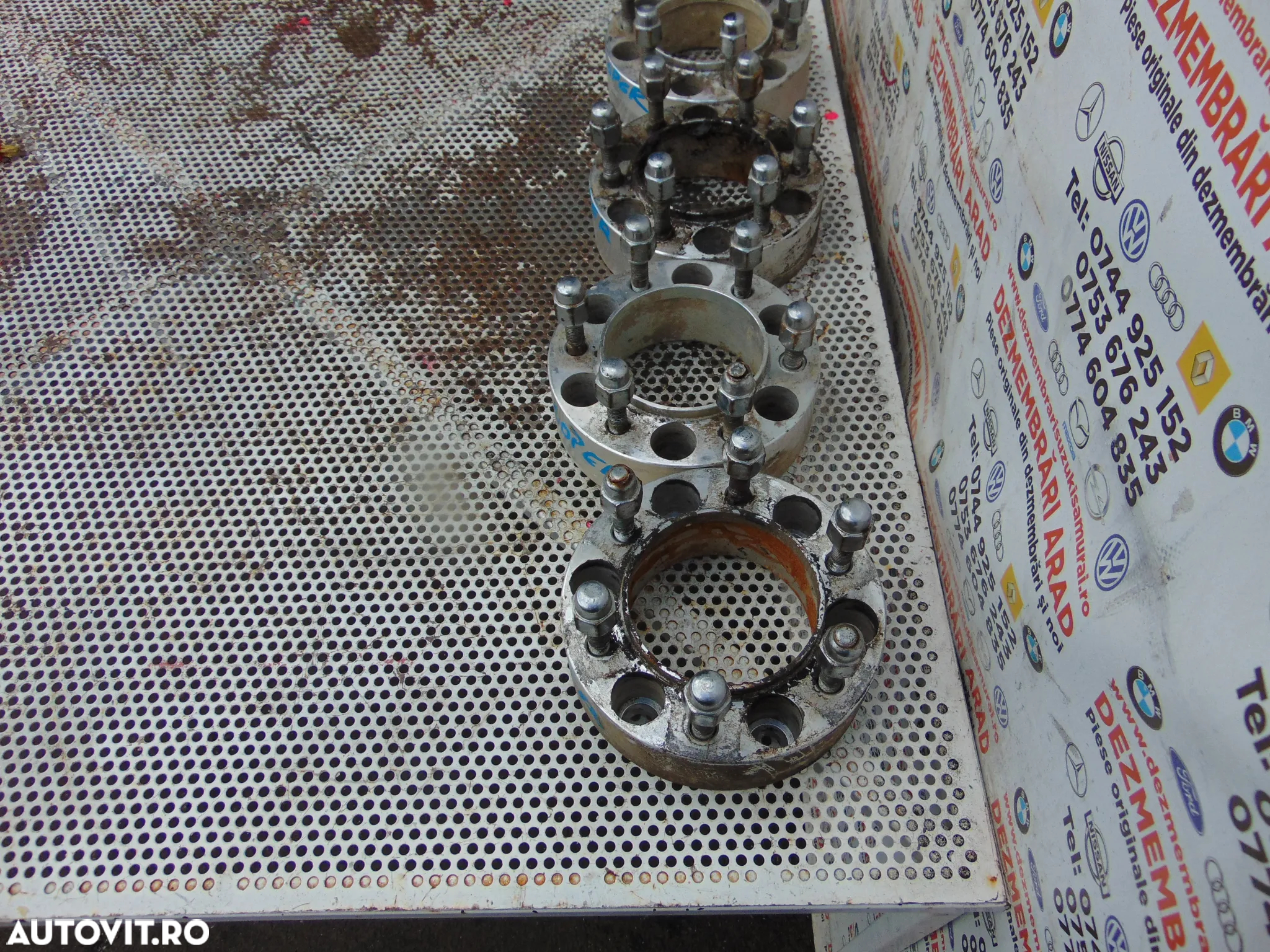 Distantiere roti Mitsubishi Pajero Hyundai Galloper ca NOI flanse roti distantiere aluminiu - 3