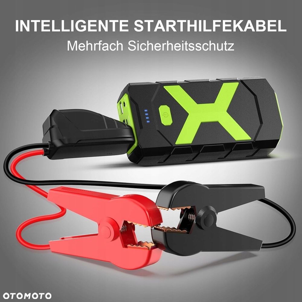 URZĄDZENIE ROZRUCHOWE BOOSTER DO SAMOCHODU ROZRUCH STARTER POWERBANK 12V 2000A - 3