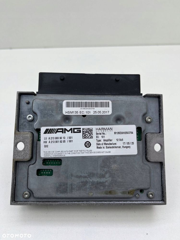 MERCEDES W213 WZMACNIACZ RADIA HARMAN A2139009013 - 2