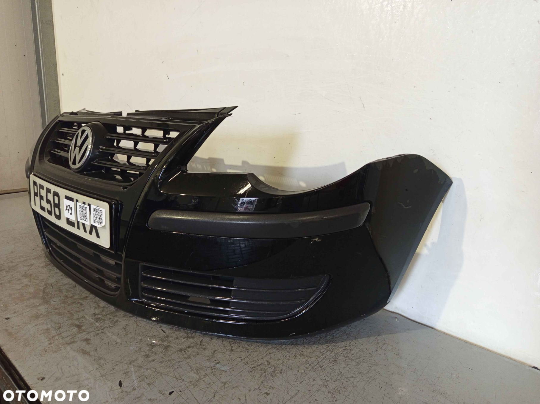 @ ZDERZAK PRZÓD PRZEDNI VW VOLKSWAGEN POLO 9N3 LIFT FL LC9Z CZARNY HALOGENY - 3