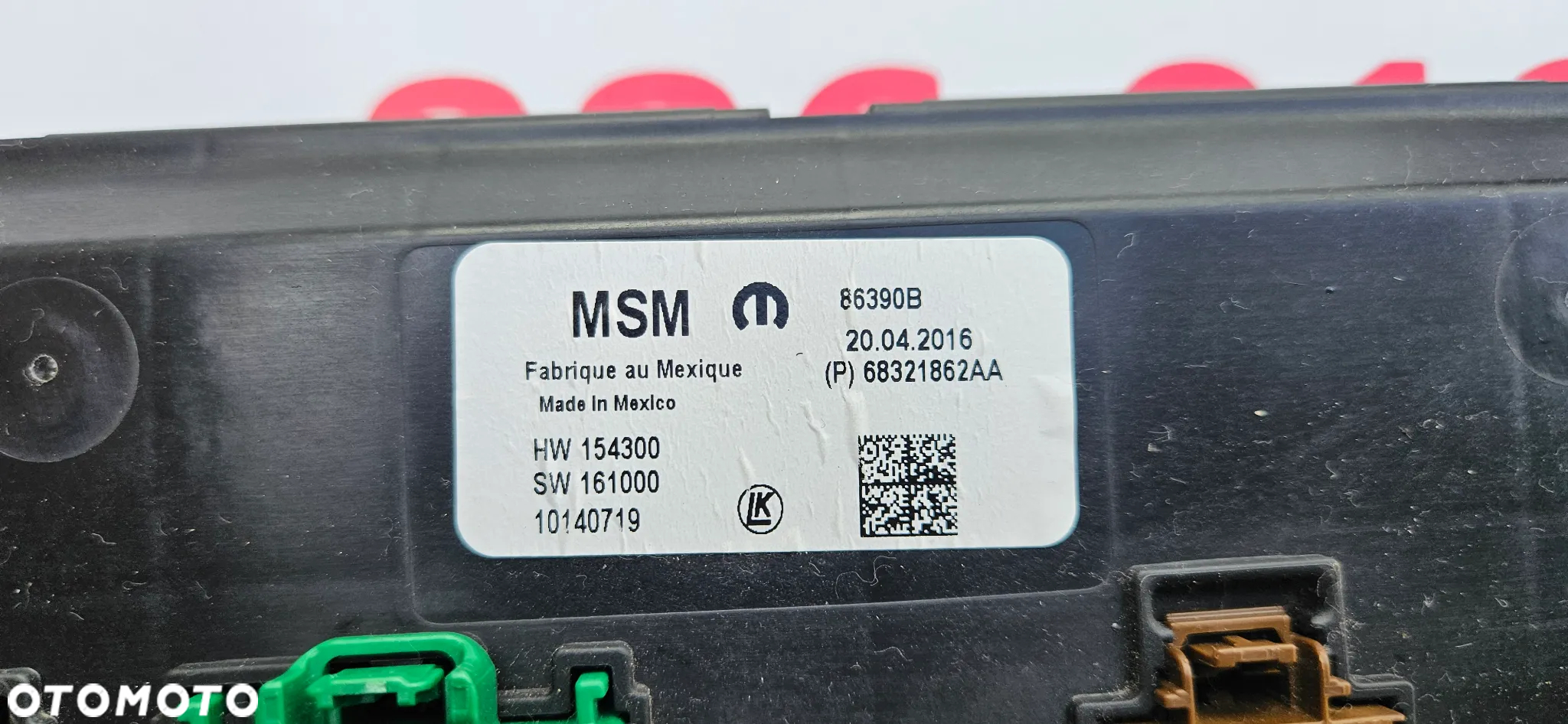 Chrysler Pacifica 2016- Moduł pamięci fotela prawy lub lewy Sterownik fotela z kostkami 68321862AA P68321862AA - 3