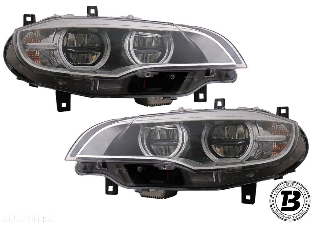 Faruri LED Angel Eyes 3D compatibile cu BMW X6 E71 - 5