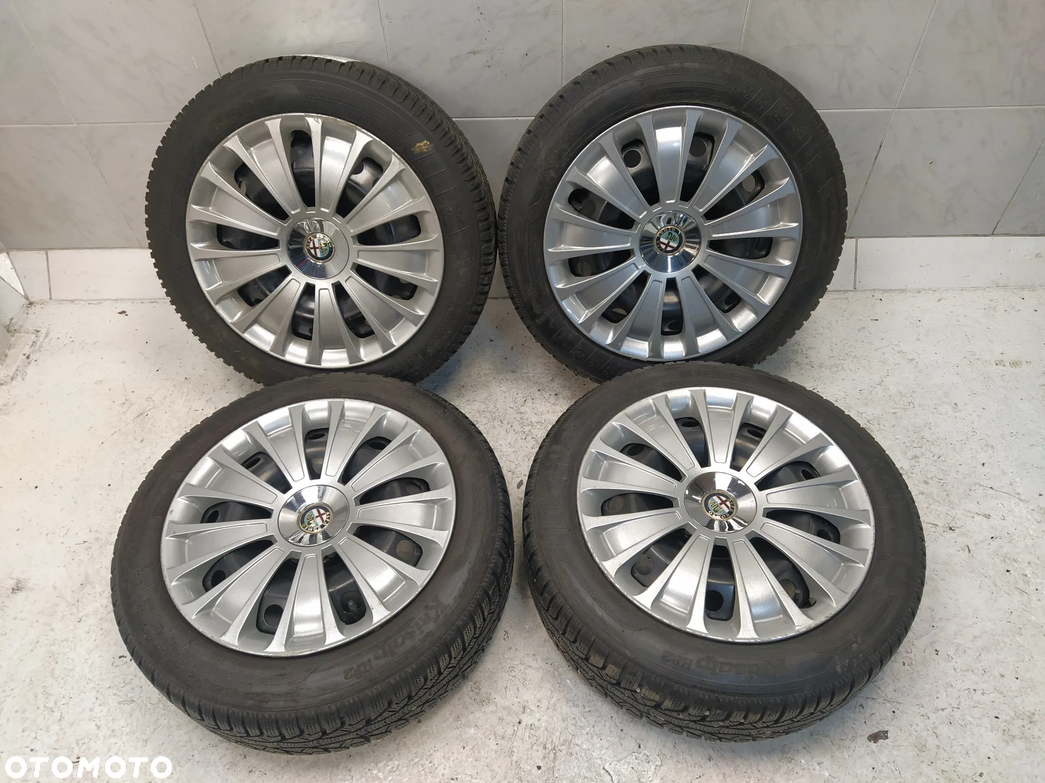 ALFA ROMEO 7x16 FELGI STALOWE R16 ET39 4x98 OPONY KLEBER 195/55 KOŁA ZIMA BIEŻNIK ok 6.70mm KOŁPAKI ALFA ROMEO - 2