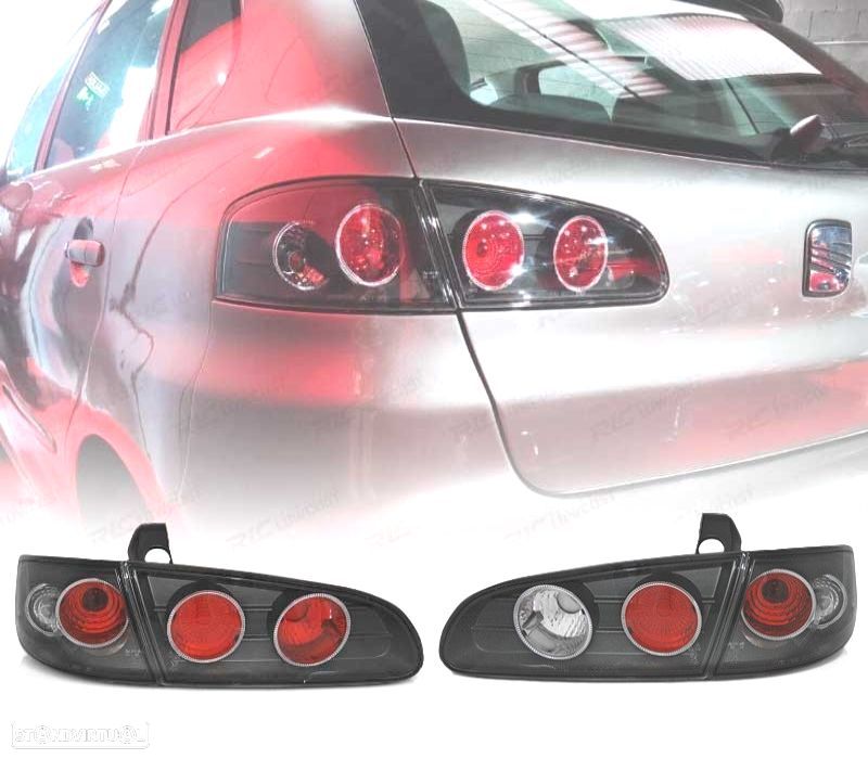 FAROLINS TRASEIROS SEAT IBIZA 6L 02-08 PRETO - 1