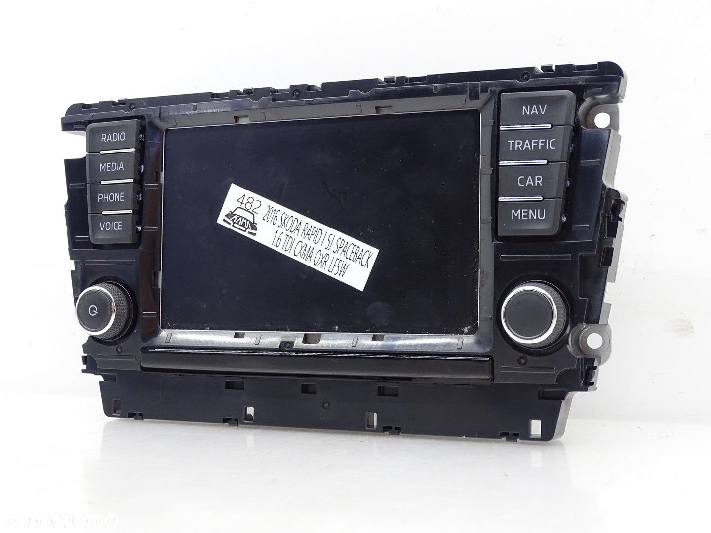 EKRAN WYŚWIETLACZ MONITOR LCD NAVI NAWIGACJI SKODA RAPID I 5J 5JA919604A - 1