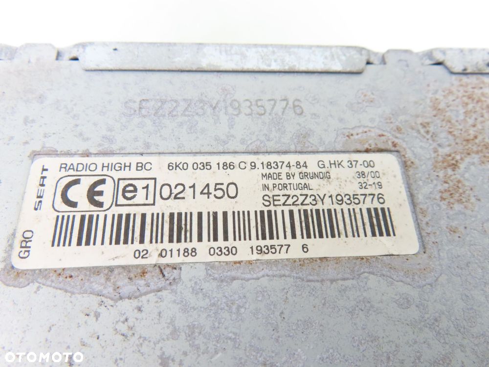 RADIO KASETA  SEAT CORDOBA I FL (6K2) 6K0035186C - 5