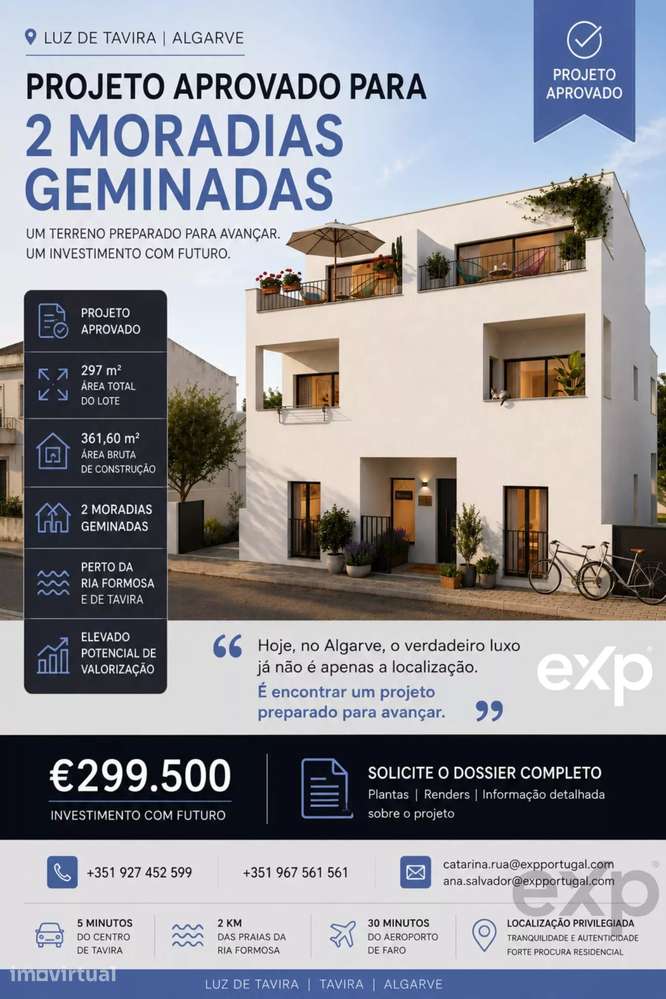 Lote Urbano com Projeto Aprovado para 2 Moradias Geminadas | Luz de Ta - Grande imagem: 2/20