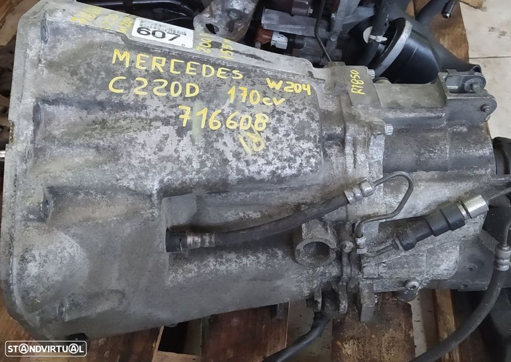Motor Mercedes C220 cdi 170cv 2009 OM 646811 W204 caixa manual 6v ref: 716608 - 9