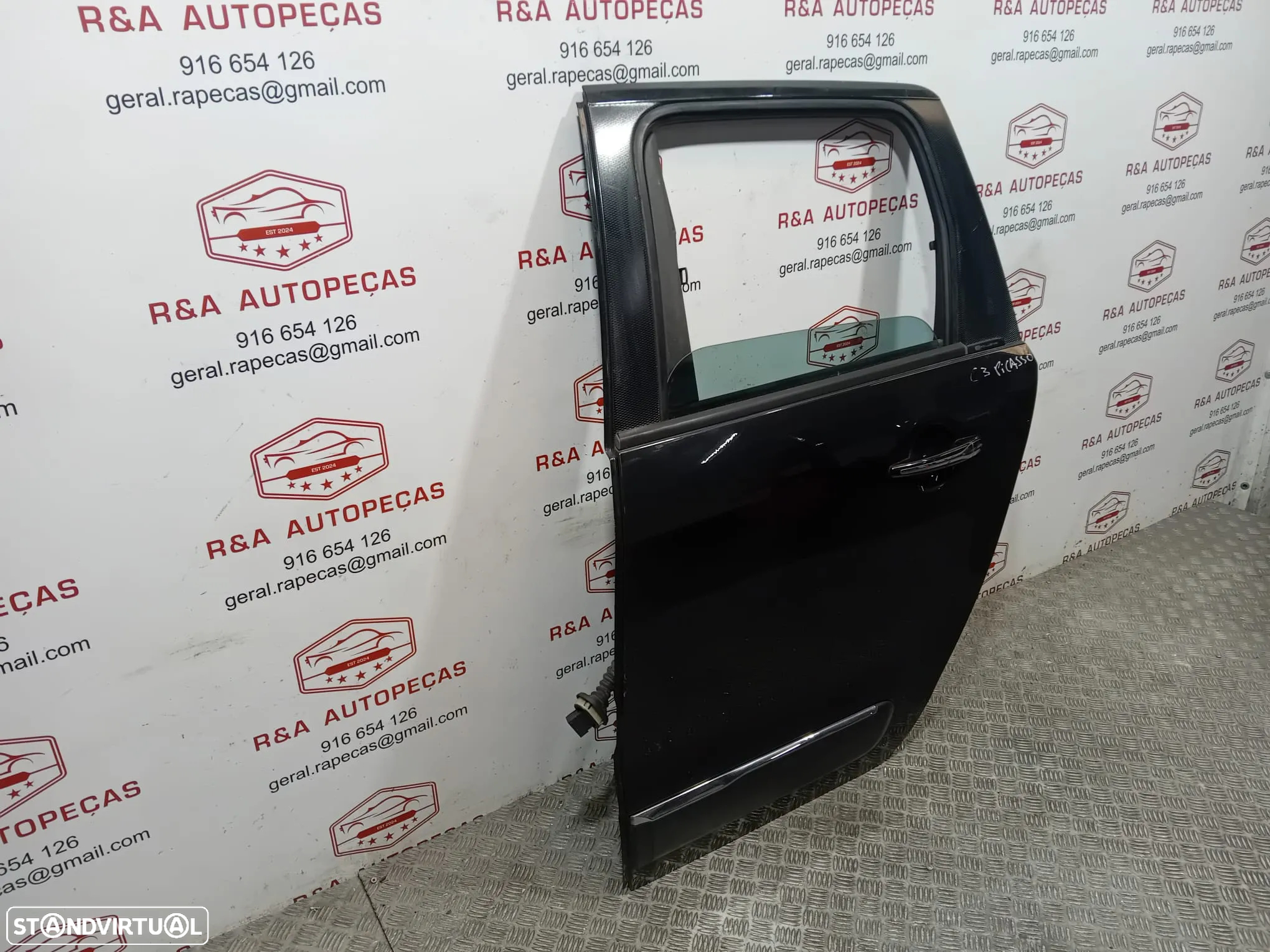 Porta Trás Traseira Esquerda Citroen C3Picasso Original - 4