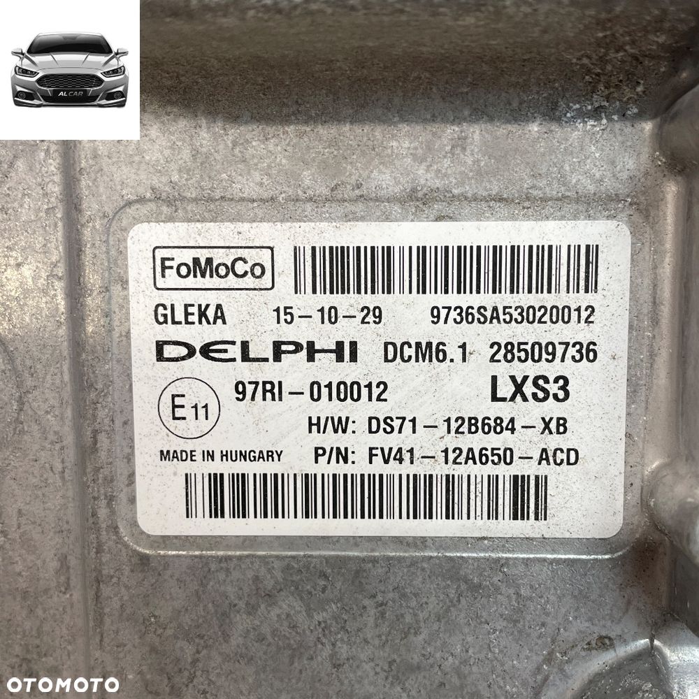 STEROWNIK SILNIKA 2.0 TDCI EURO 6 KUGA MK2, FV41-12A650-ACD - 2