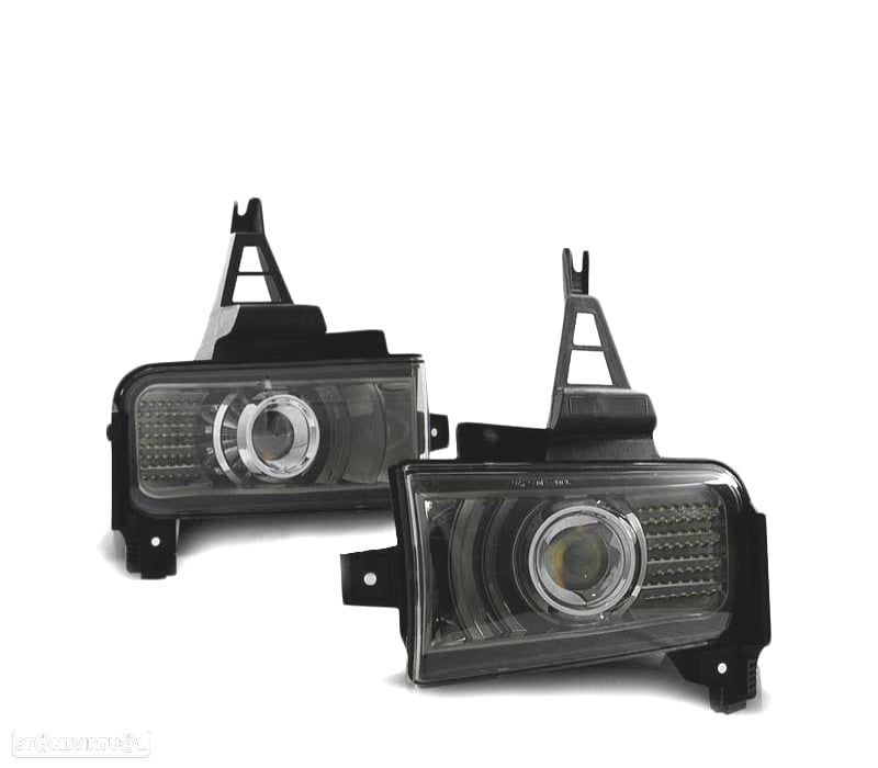 FARÓIS NEVOEIRO PARA TOYOTA LAND CRUISER FJ200 07 - LED PRETO FUMADO - 1
