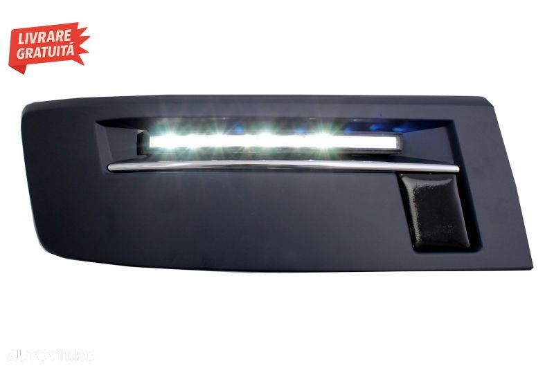 Prelungire Bara Fata cu Grila Centrala fara emblema si Lumini de zi LED DRL VW Tra- livrare gratuita - 13