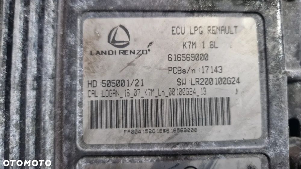 DACIA RENAULT STEROWNIK GAZU LPG LANDI RENZO 616569000 - 2