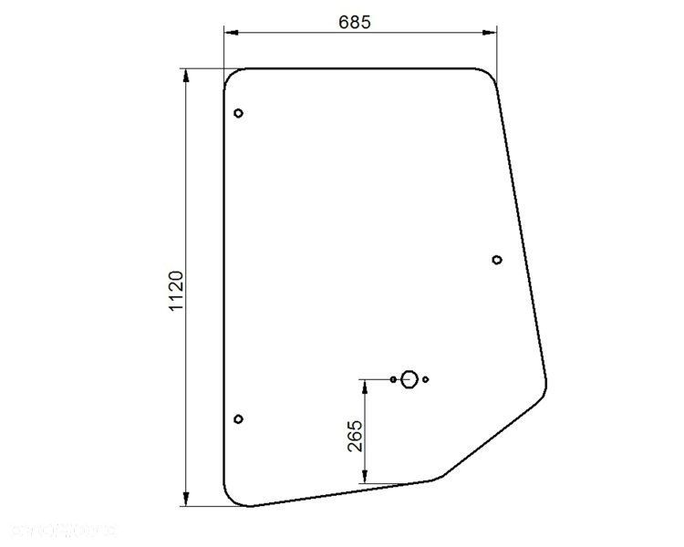 Szyba Szyby Drzwi Górna CAT D Lewa i Prawa zielona nr 14 - 2