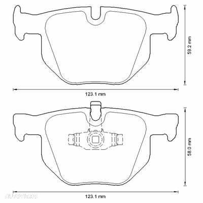 Placute frana spate Bmw Seria 5 (E60), 12.2001-03.2010, marca SRLine S70-1174 - 1