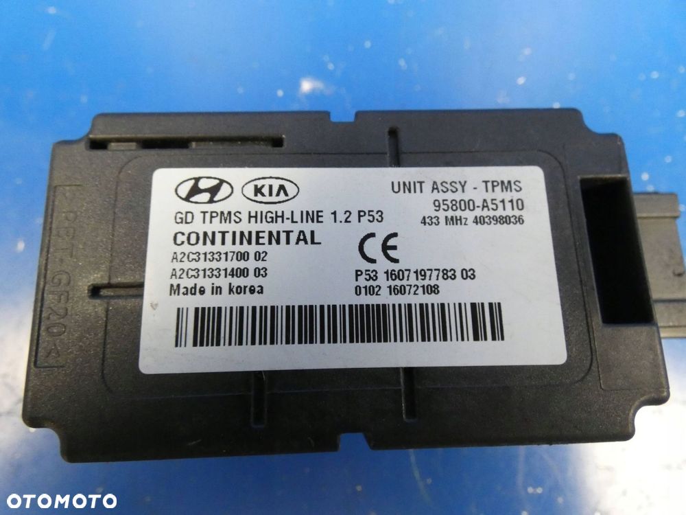 HYUNDAI I30 II TUCSON MODUŁ STEROWNIK CIŚNIENIA W OPONACH TPMS - 2