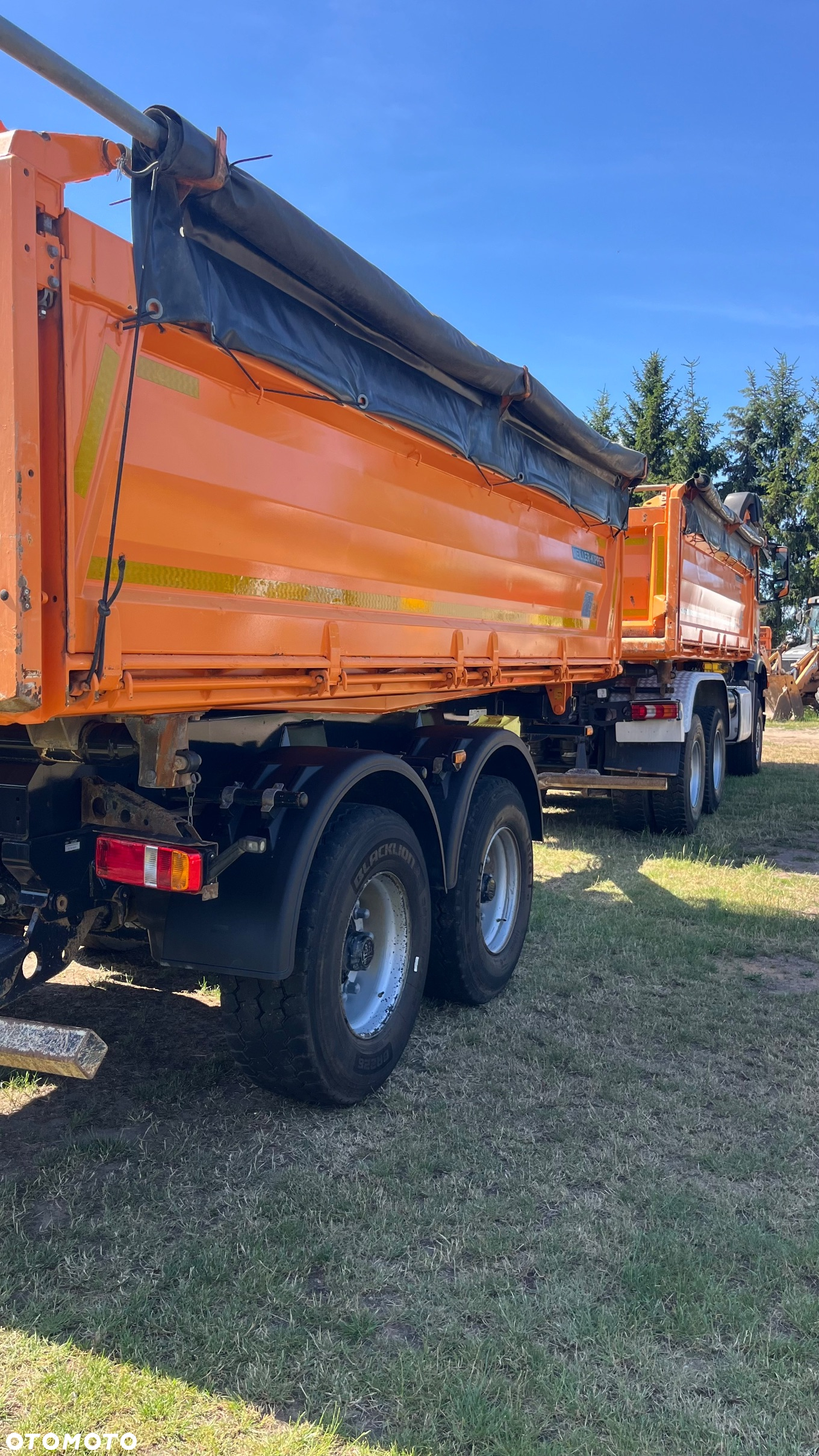 Mercedes-Benz Arocs 3345 6x6 Wywrotka Meiller Kipper + Przyczepa Meiller Kipper (nie 6x4, 8x8, 8x4, 6x2) z Niemiec. Silnik 13l, Hydraulika, nie hydroburta 6x6 Arocs Actros 3345 wywrotka Meiller Duży Silnik Reduktor Napędy na Wał - 12