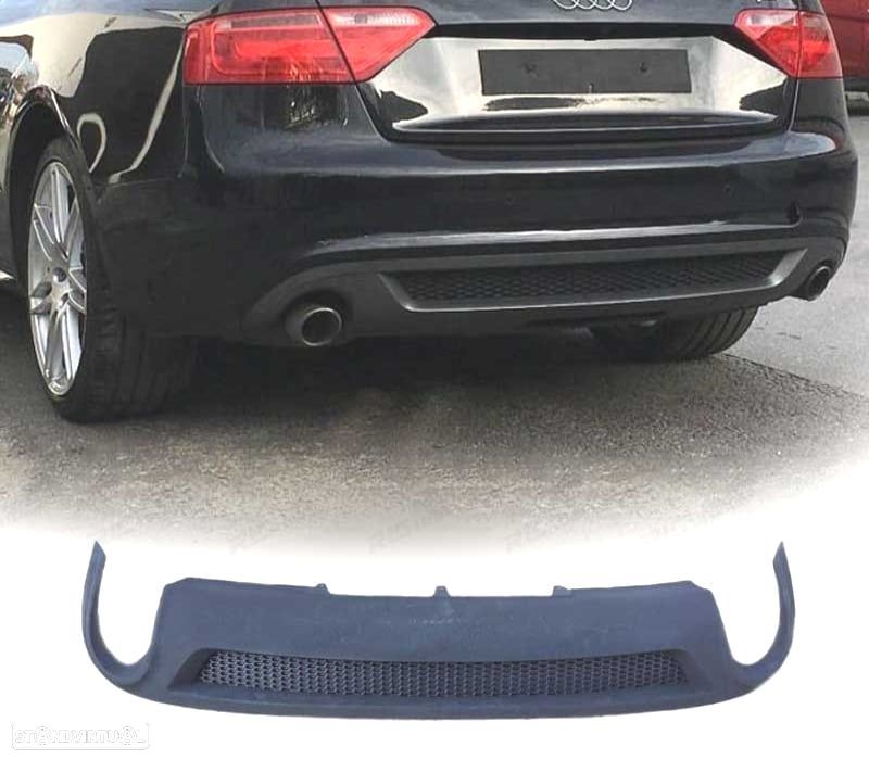 DIFUSOR TRASEIRO AUDI A5 COUPE 07-11 LOOK S-LINE - 1