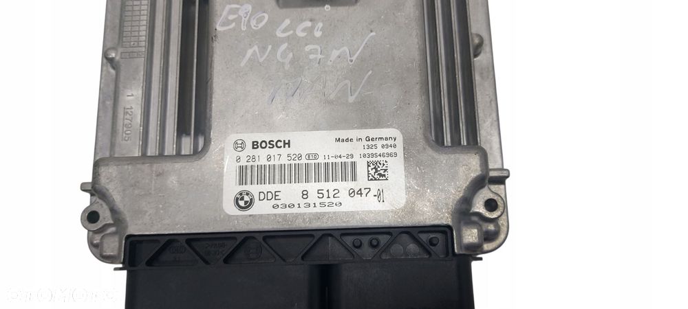 Bmw E90 Lci Zestaw Startowy Komputer Kluczyk Sterownik Cas 2.0D N47N Nr 586 - 7