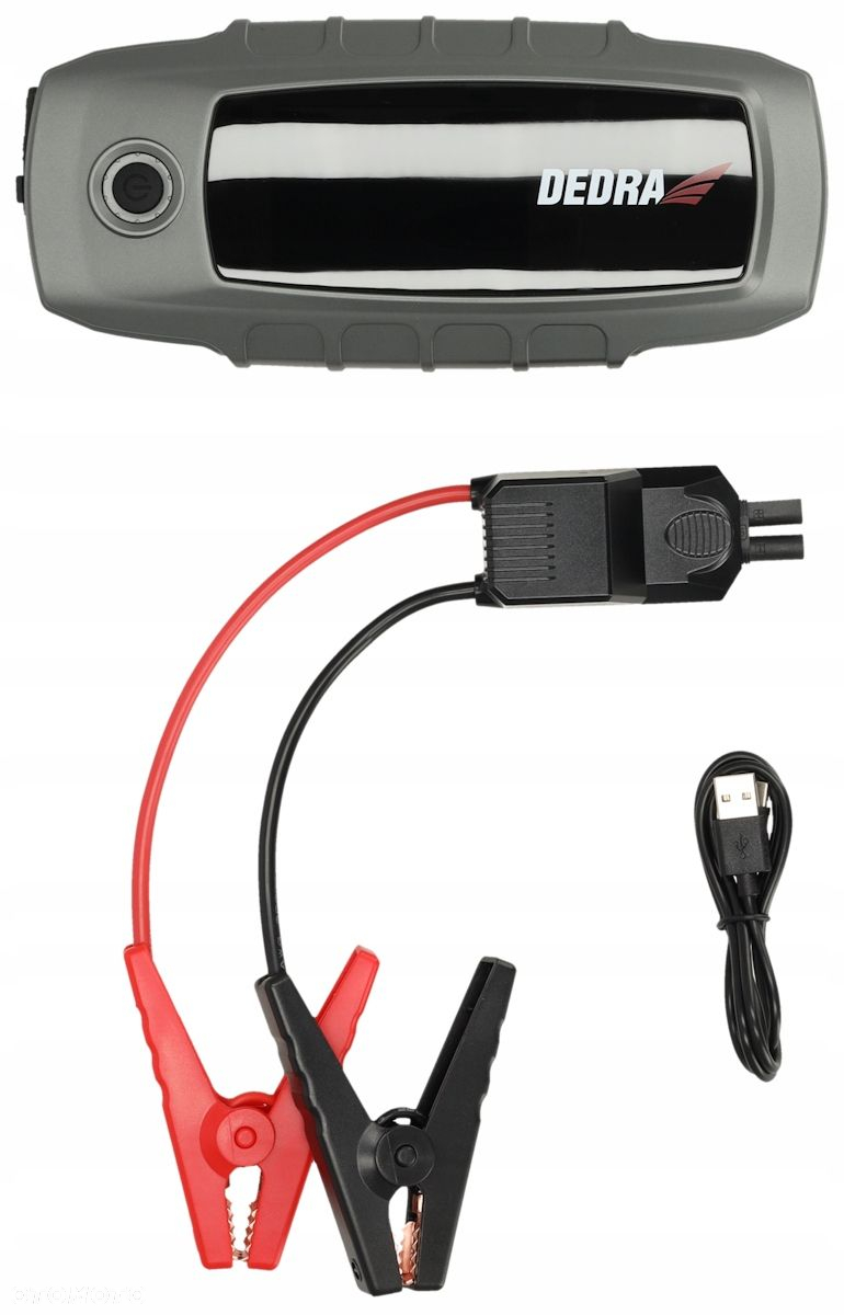 DEDRA URZĄDZENIE ROZRUCHOWE POWERBANK BOOSTER JUMP STARTER 16000MAH 1600A - 2