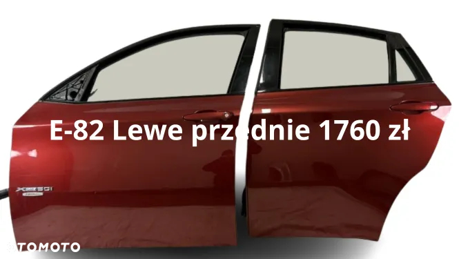 BMW X6 E71 E72 08-14r Drzwi Lewe przednie przód tył tylne idealne  kod lak VERMILIONROT METALLIC A82/3 - 2