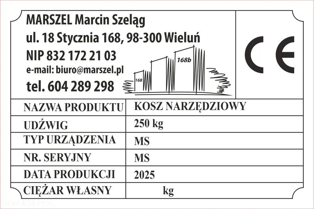 Inny nowe kosz narzędziowy wysokościowy platforma robocza manitou jcb merlo bobcat wózek widłowy dzwig producent Marszel.pl - 4