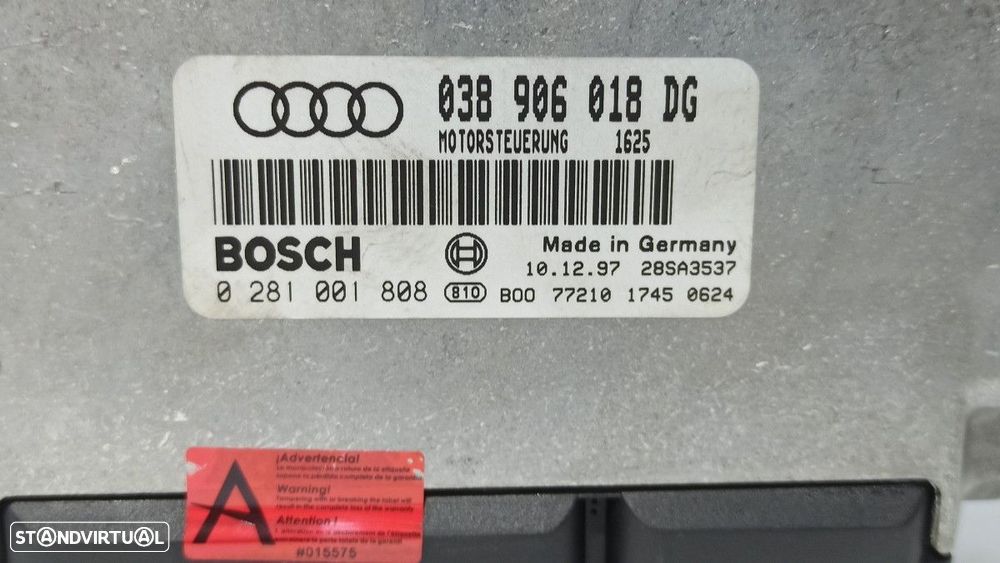 CENTRALINA DO MOTOR UCE AUDI A6 BERLINA (4B2) 1.9 TDI - 2