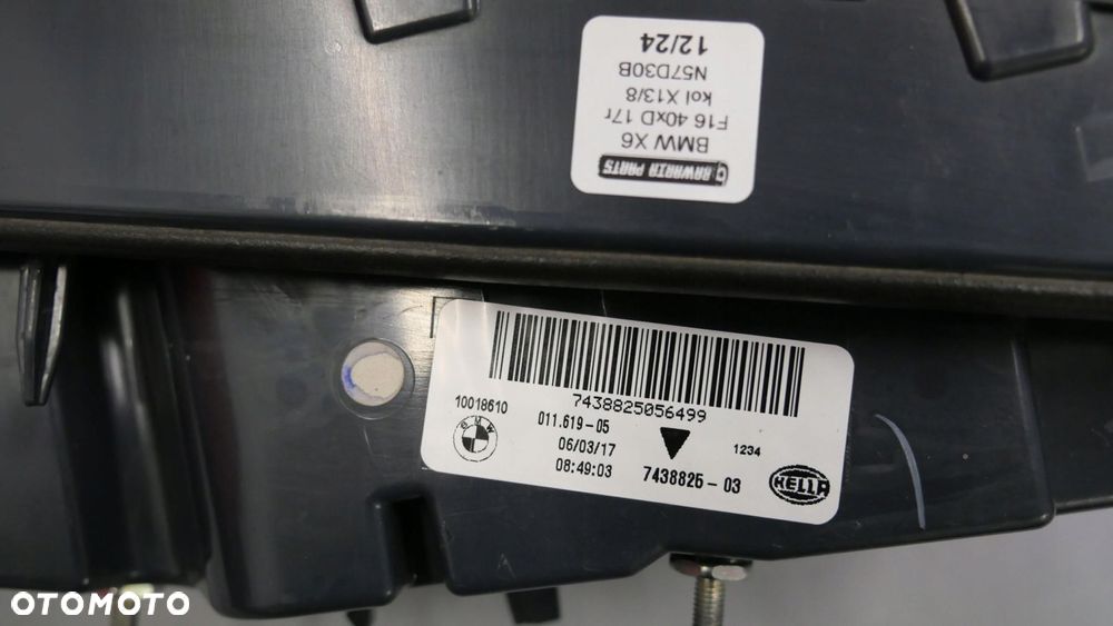 bmw x6 f16 lampa tylna lewa w klapę bagażnika 7438825 - 10